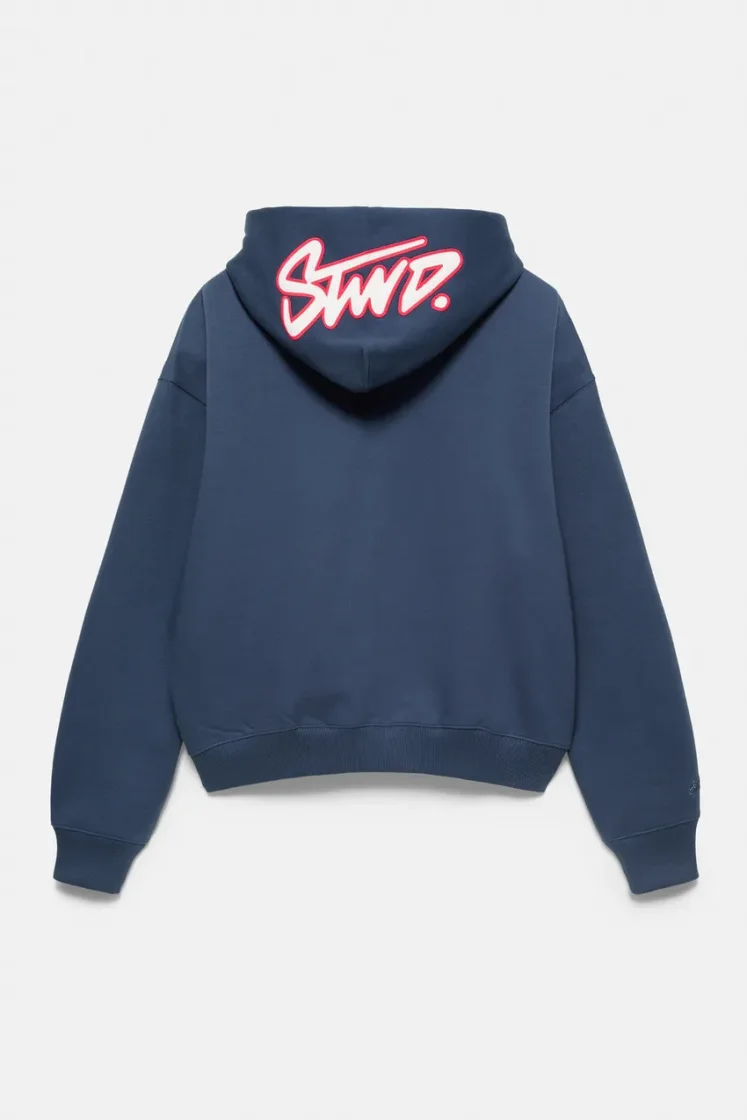 Pull&Bear STWD Boxy Hoodie — Navy