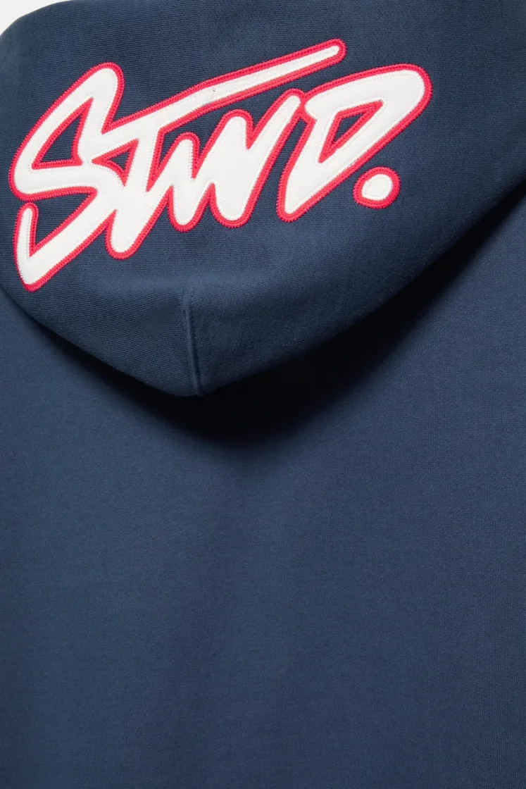 Pull&Bear STWD Boxy Hoodie — Navy