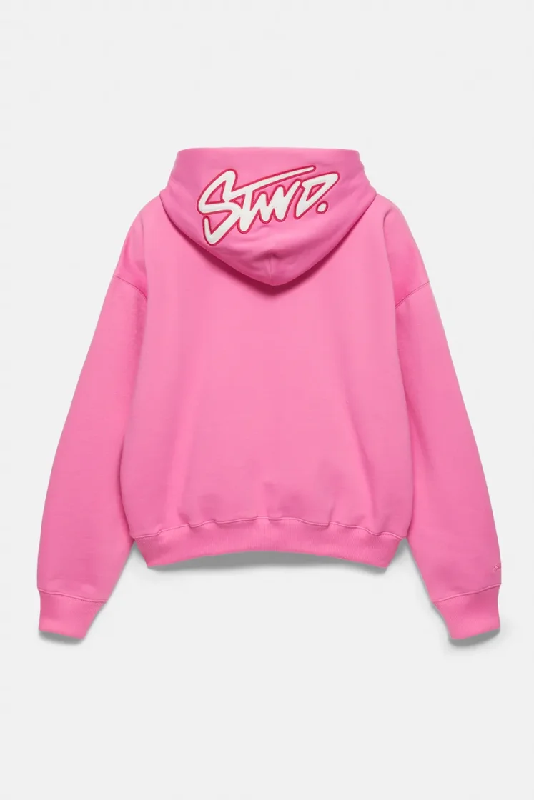Pull&Bear STWD Boxy Hoodie — Pink