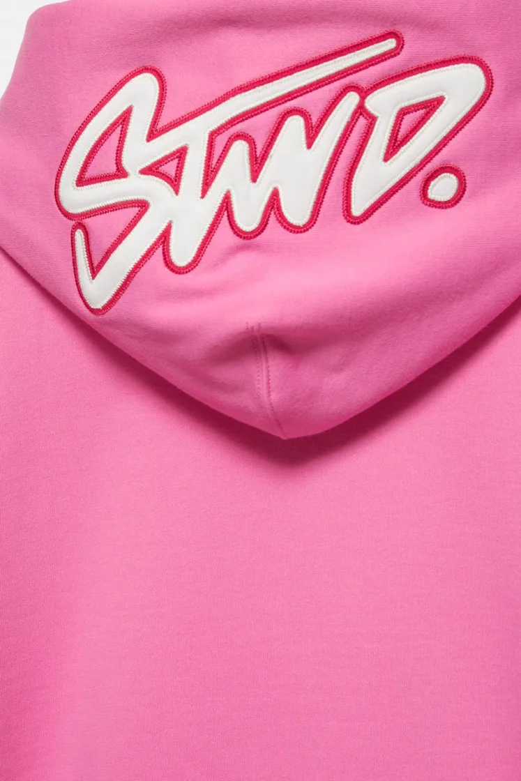 Pull&Bear STWD Boxy Hoodie — Pink