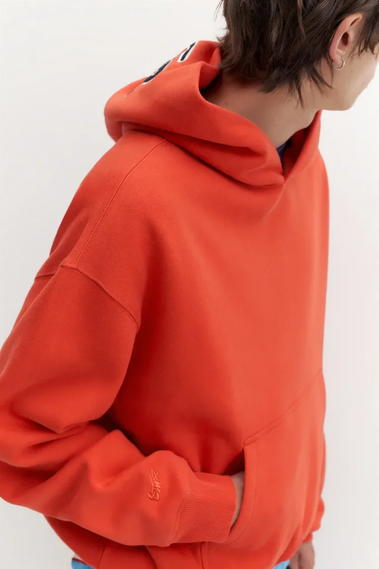 Pull&Bear STWD Boxy Hoodie — Red
