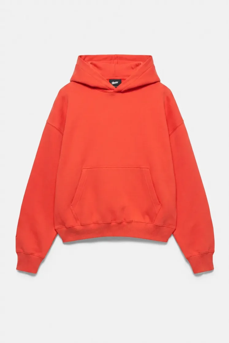 Pull&Bear STWD Boxy Hoodie — Red
