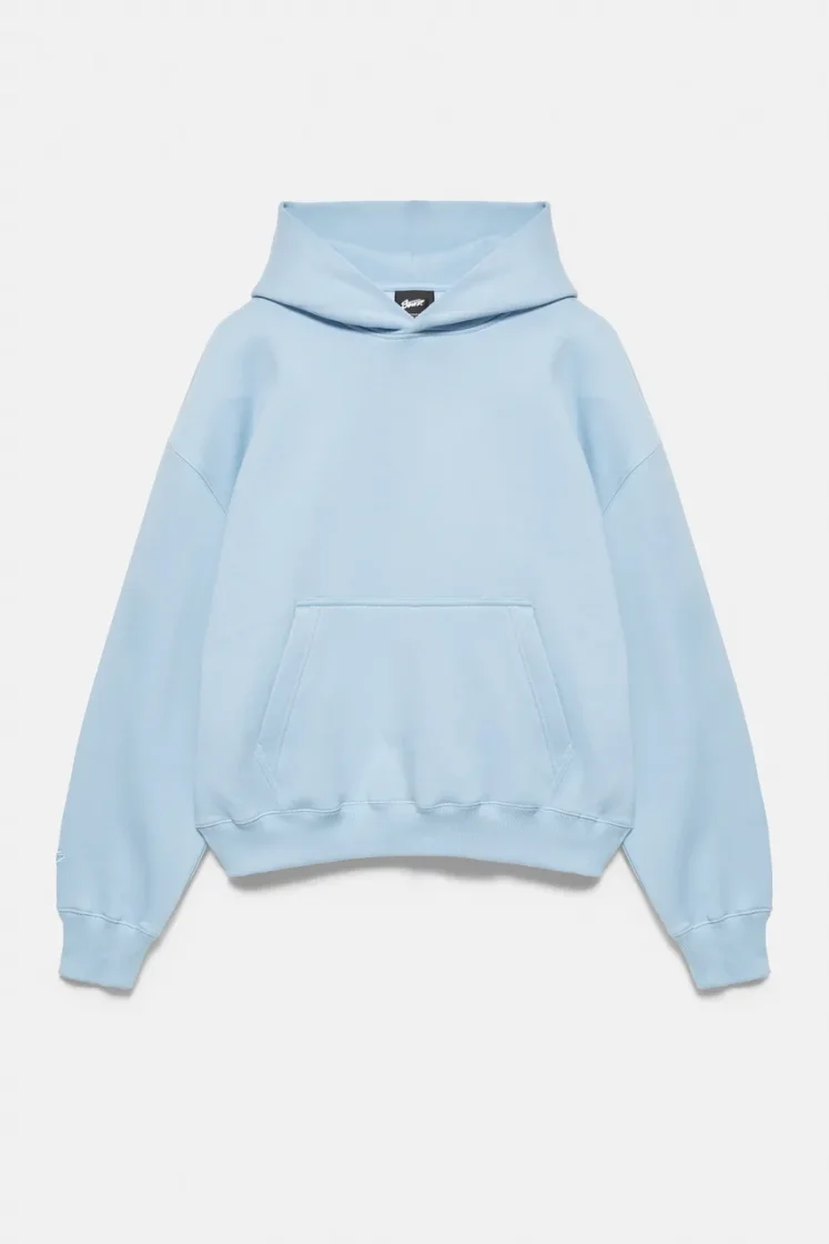 Pull&Bear STWD Boxy Hoodie — Sky Blue