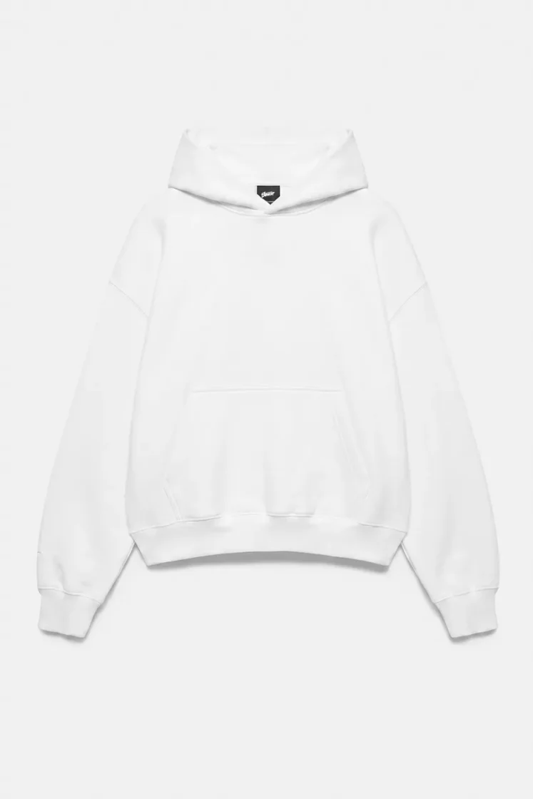 Pull&Bear STWD Boxy Hoodie — White