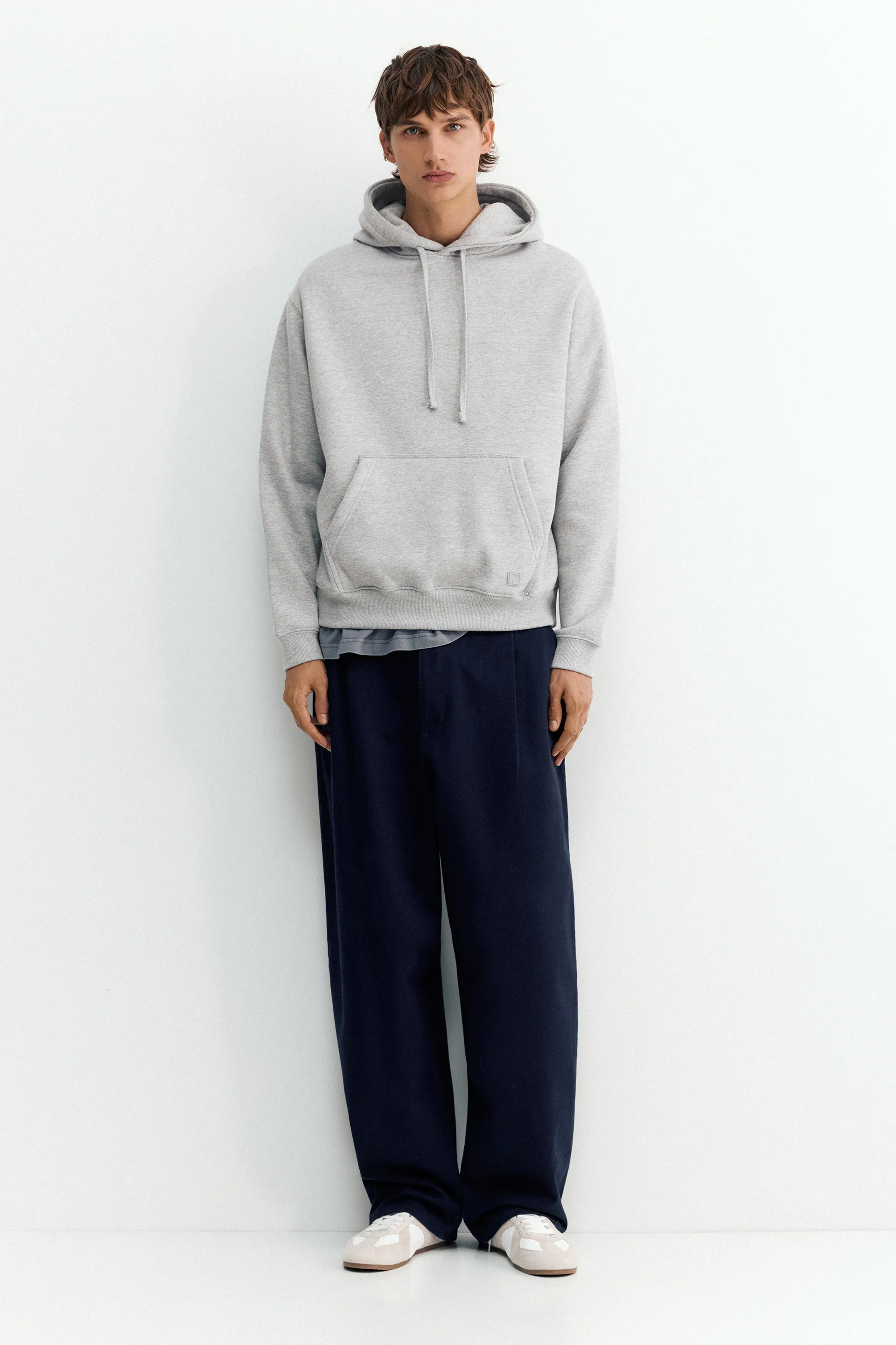 Pull&Bear Sweat basique à capuche — Gris vigoré