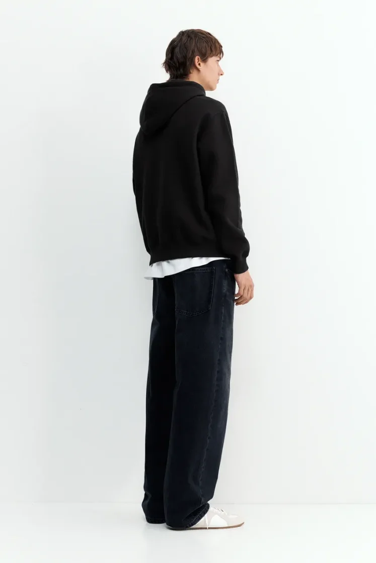 Pull&Bear Sweat basique à capuche — Black