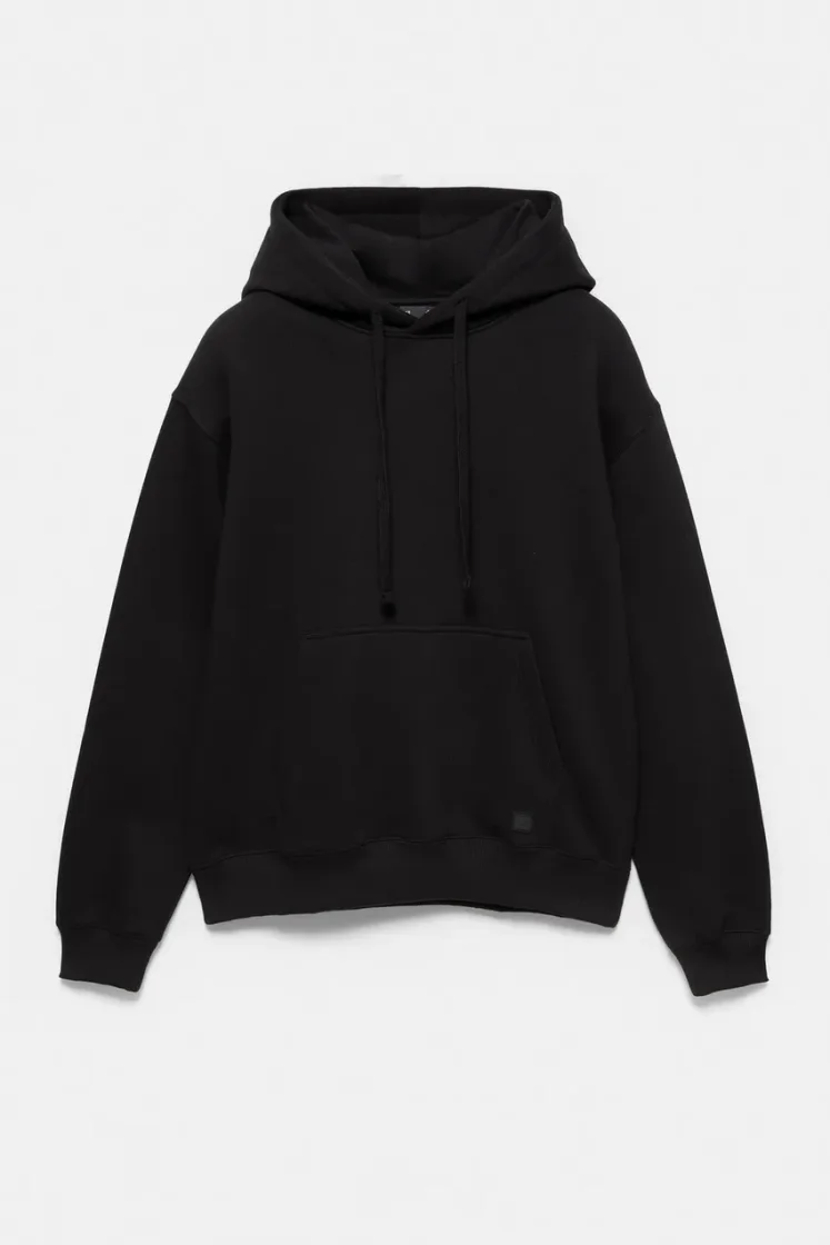 Pull&Bear Sweat basique à capuche — Black