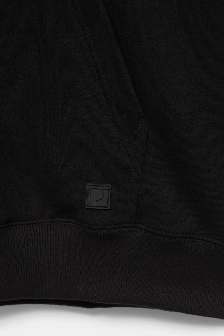 Pull&Bear Sweat basique à capuche — Black