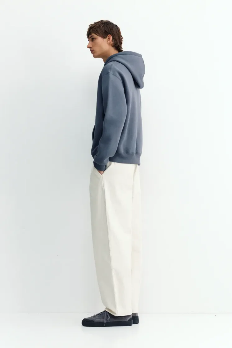 Pull&Bear Sweat basique à capuche — Bleu gris
