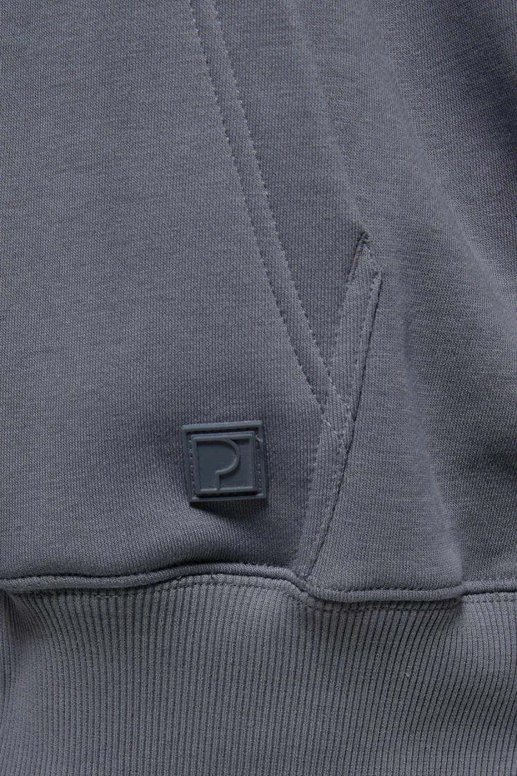 Pull&Bear Sweat basique à capuche — Bleu gris