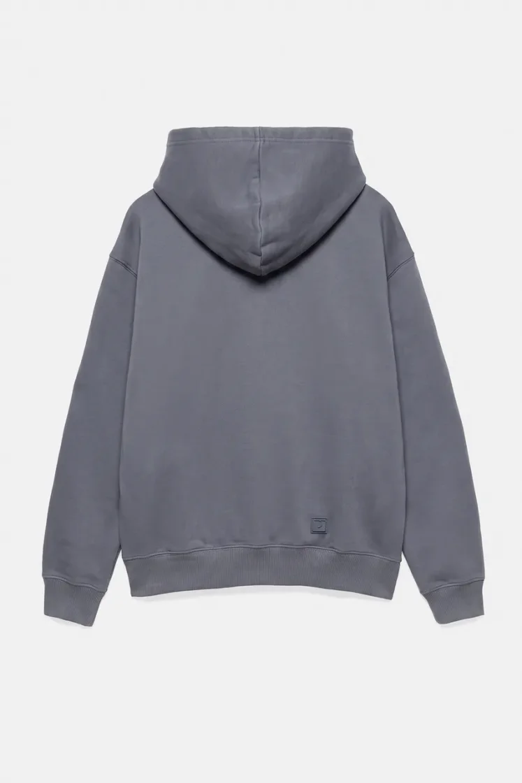 Pull&Bear Sweat basique à capuche — Bleu gris