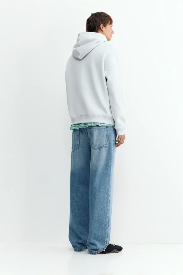 Pull&Bear Sweat basique à capuche — Celeste