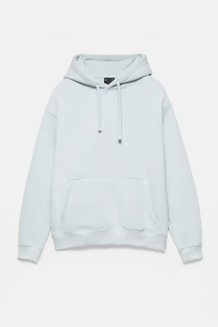 Pull&Bear Sweat basique à capuche — Celeste
