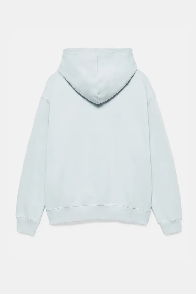 Pull&Bear Sweat basique à capuche — Celeste