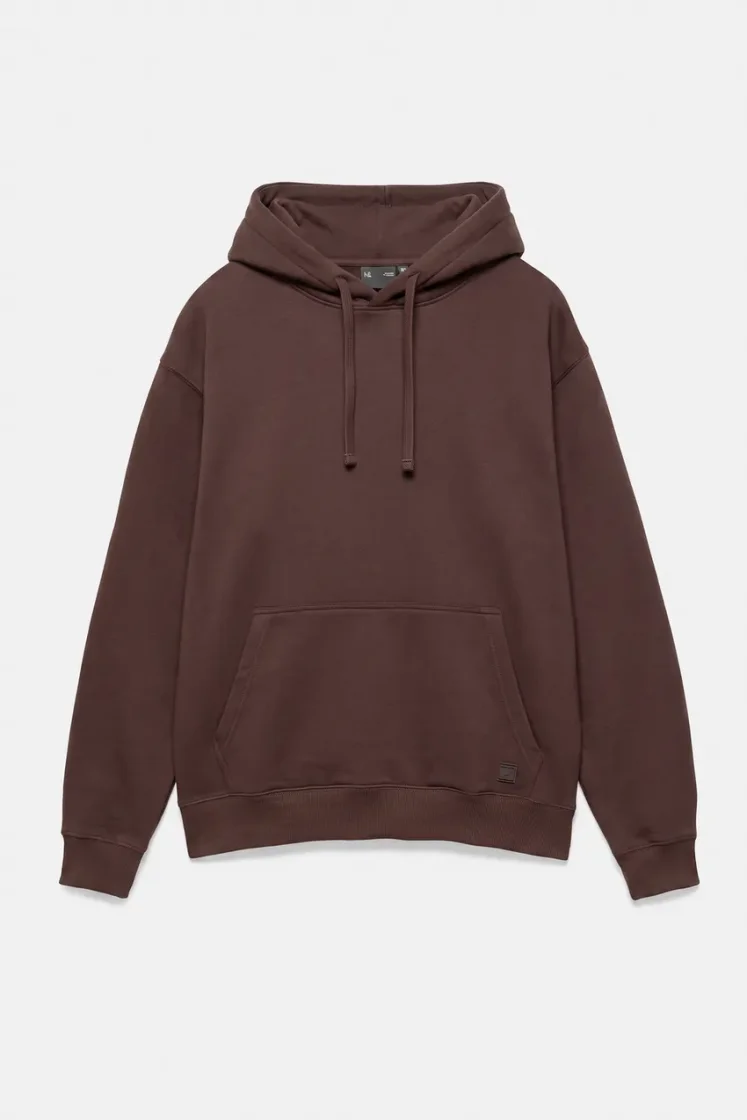Pull&Bear Sweat basique à capuche — Chocolate