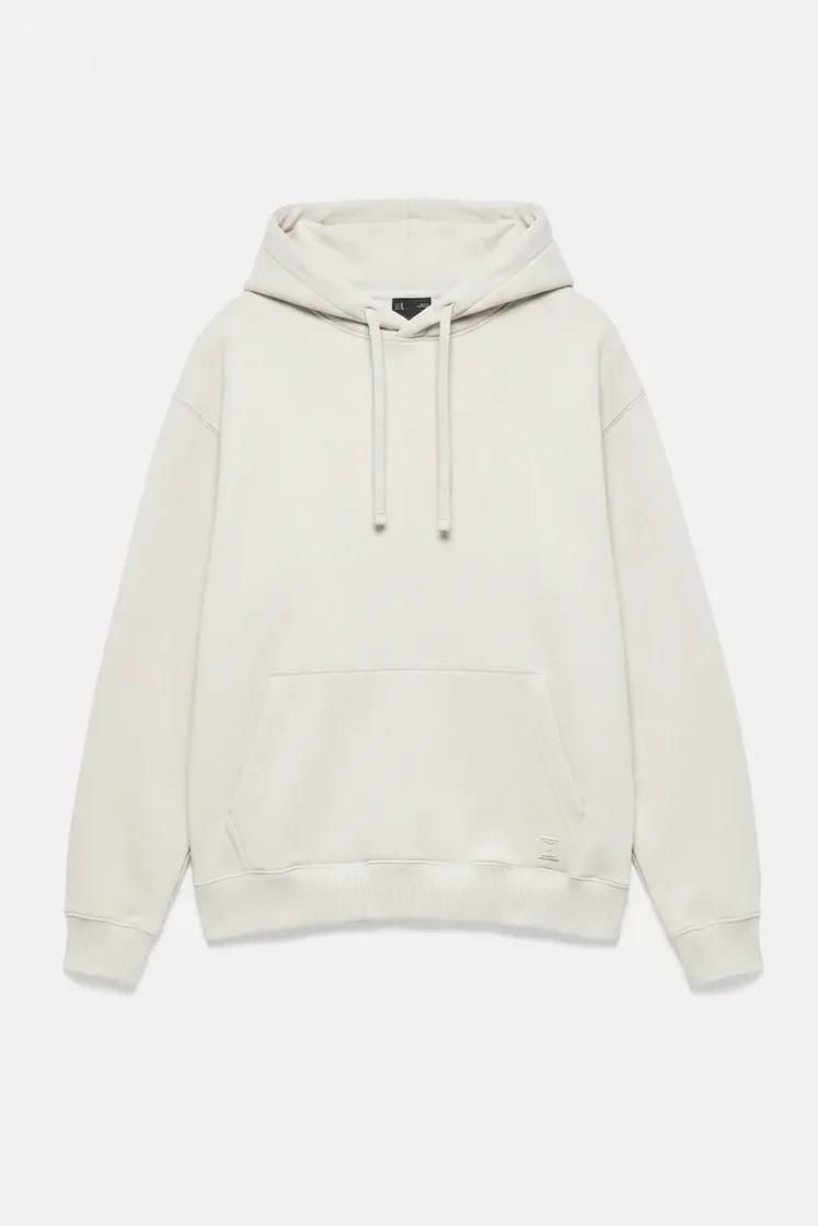 Pull&Bear Sweat basique à capuche — Cream