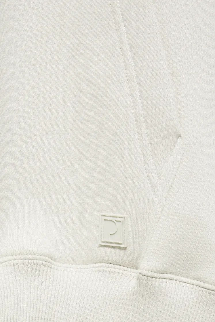 Pull&Bear Sweat basique à capuche — Cream