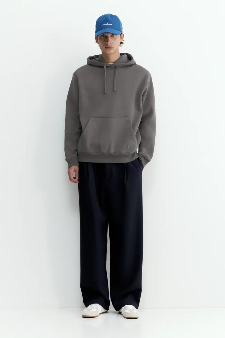 Pull&Bear Sweat basique à capuche — Dark Grey