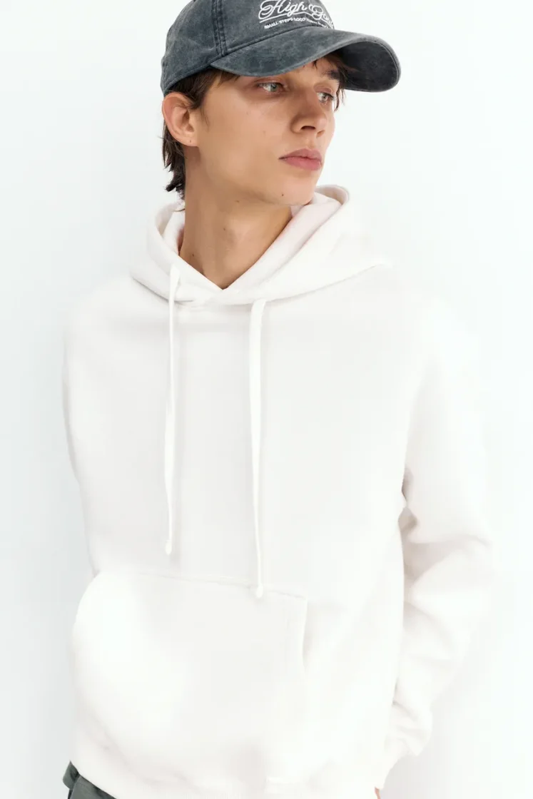 Pull&Bear Sweat basique à capuche — Ivory