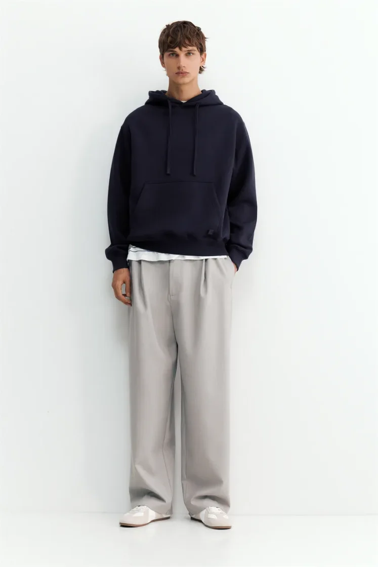 Pull&Bear Sweat basique à capuche — Navy