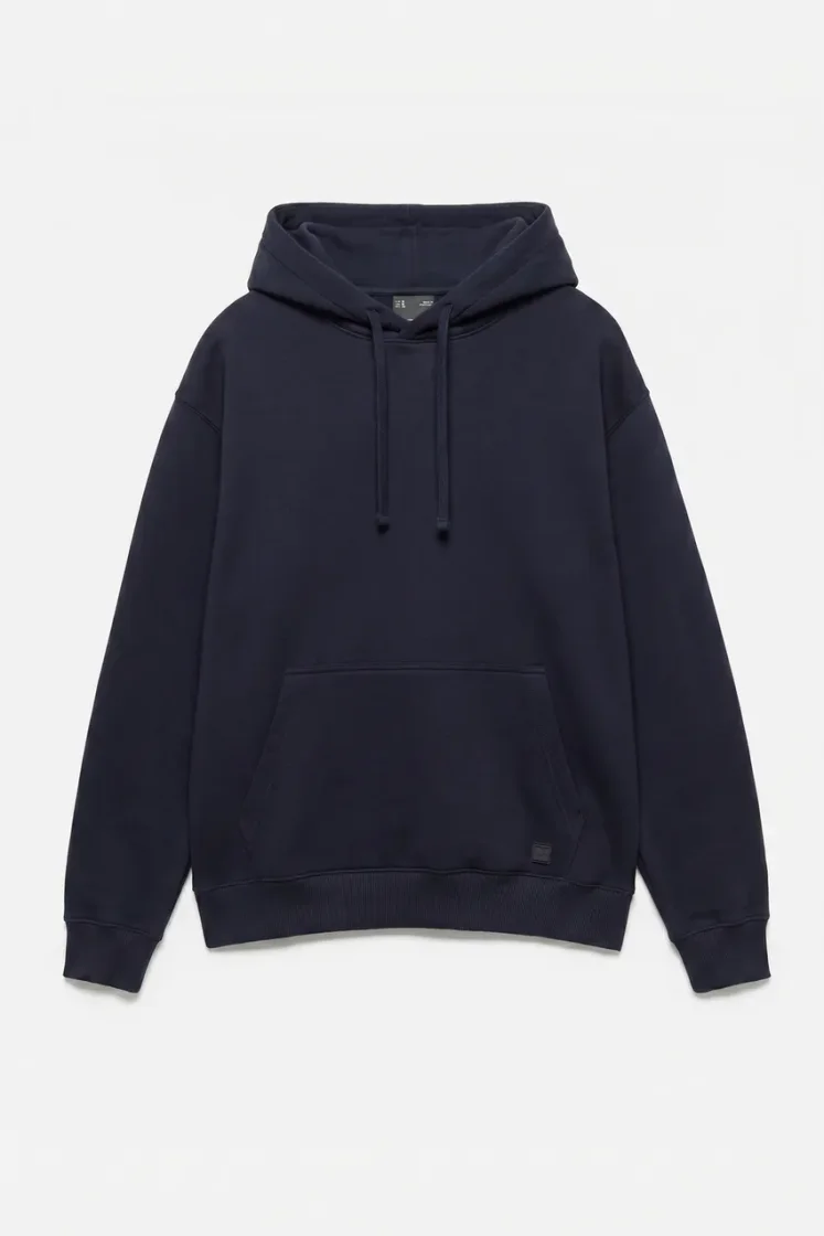 Pull&Bear Sweat basique à capuche — Navy