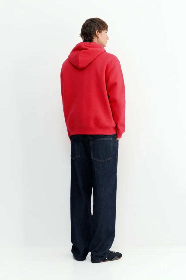 Pull&Bear Sweat basique à capuche — Red