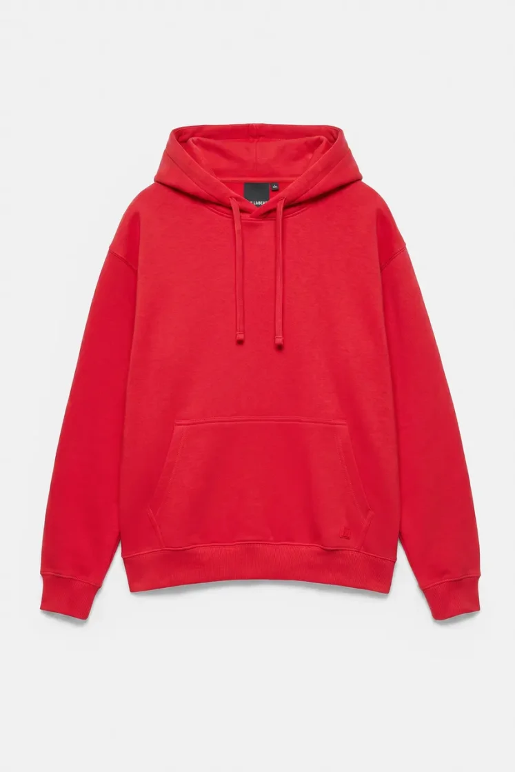Pull&Bear Sweat basique à capuche — Red