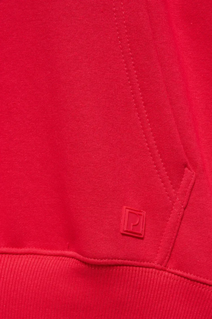 Pull&Bear Sweat basique à capuche — Red