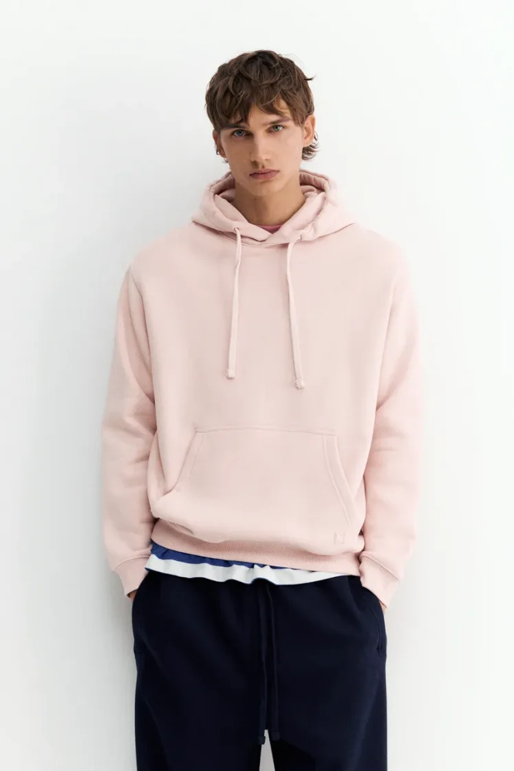 Pull&Bear Sweat basique à capuche — Rose
