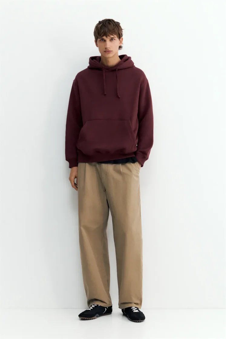 Pull&Bear Sweat basique à capuche — Rust