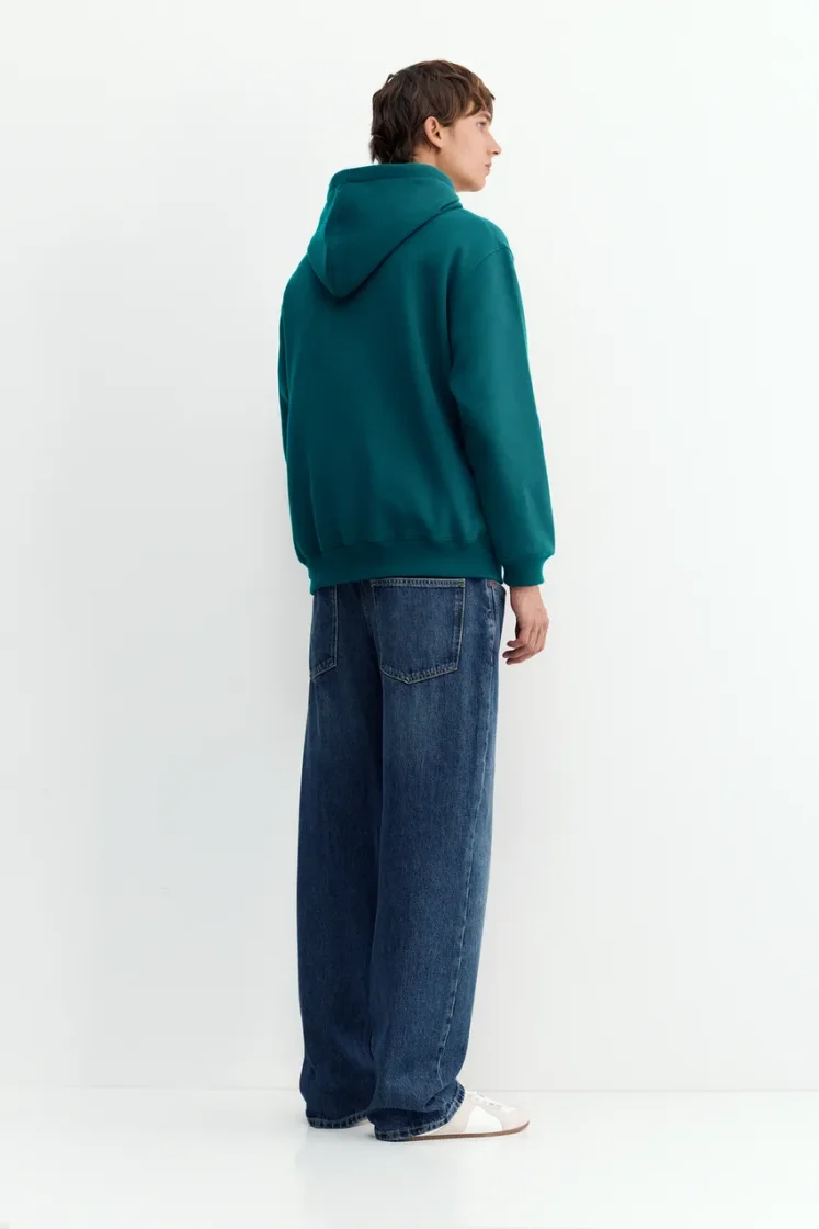 Pull&Bear Sweat basique à capuche — Teal