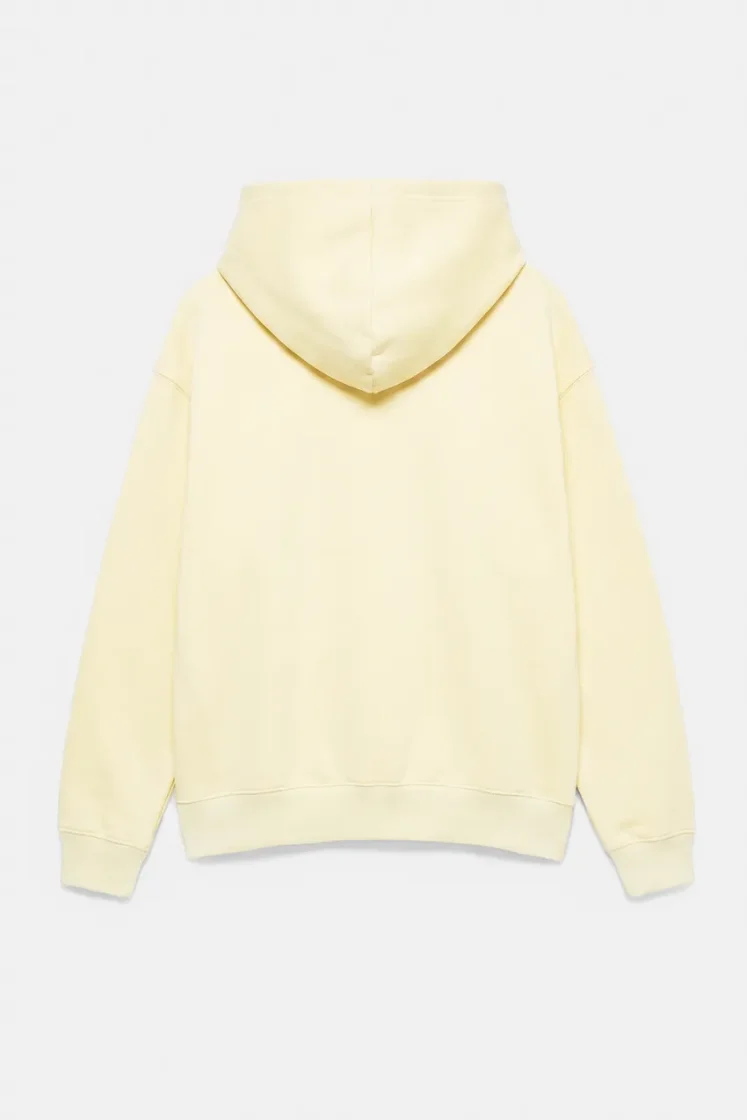 Pull&Bear Sweat basique à capuche — Yellow