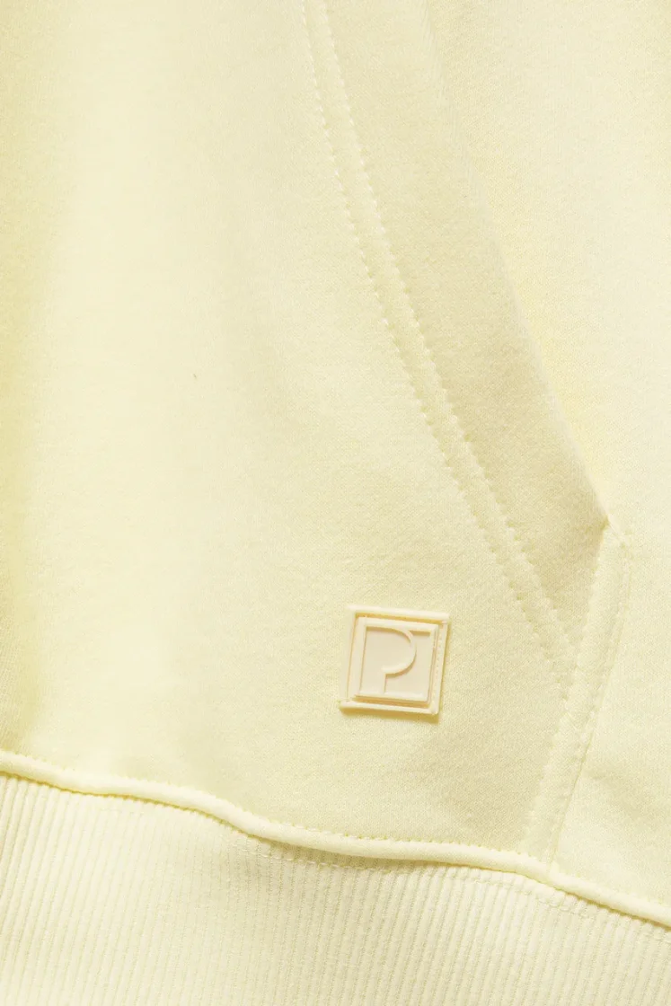 Pull&Bear Sweat basique à capuche — Yellow