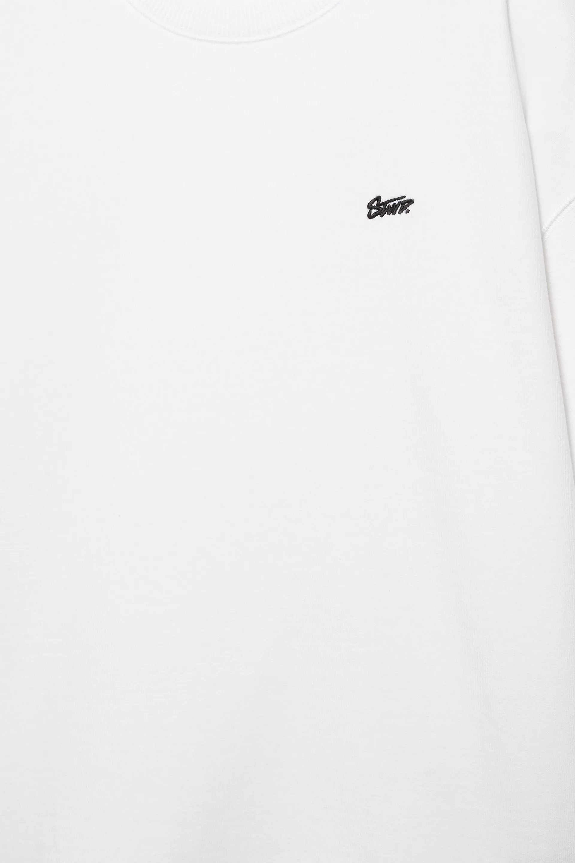 Pull&Bear STWD Embroidered Sweat Tee — Blanc
