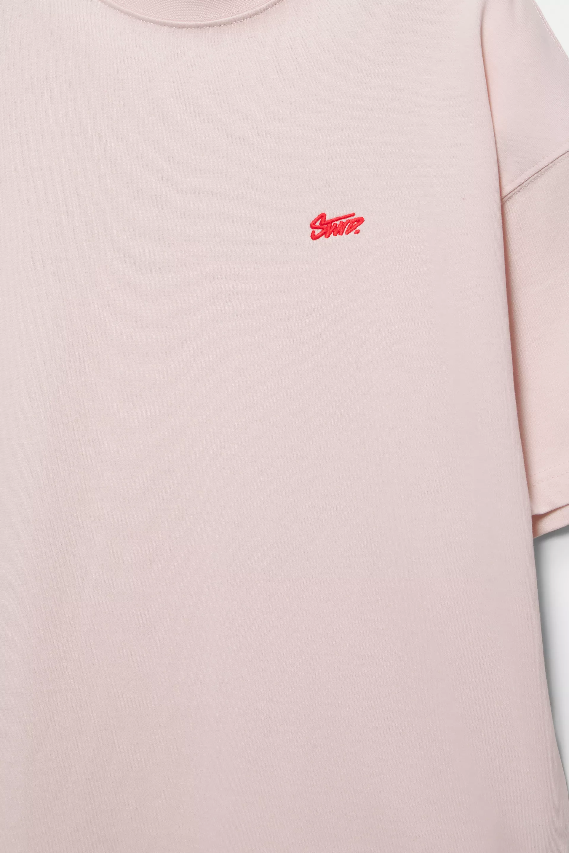 Pull&Bear Boxy STWD Logo Tee — Rose