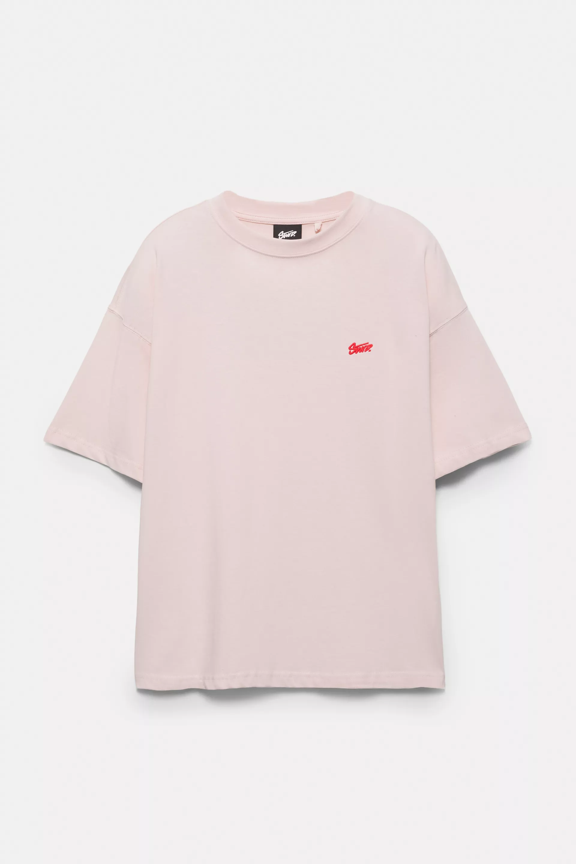 Pull&Bear Boxy STWD Logo Tee — Rose