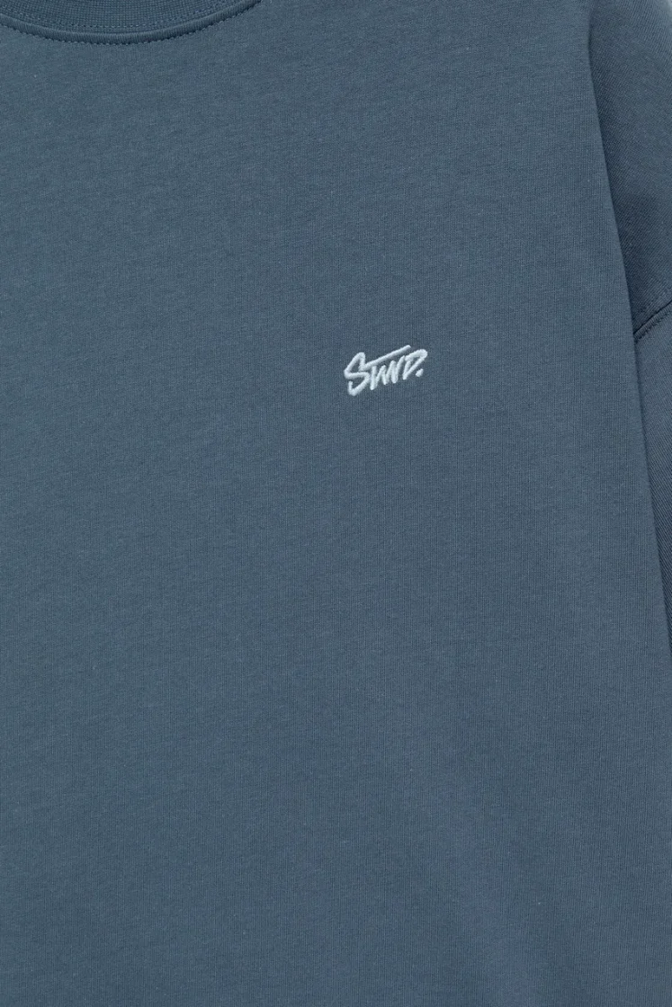Pull&Bear Boxy STWD Logo Tee — indigo