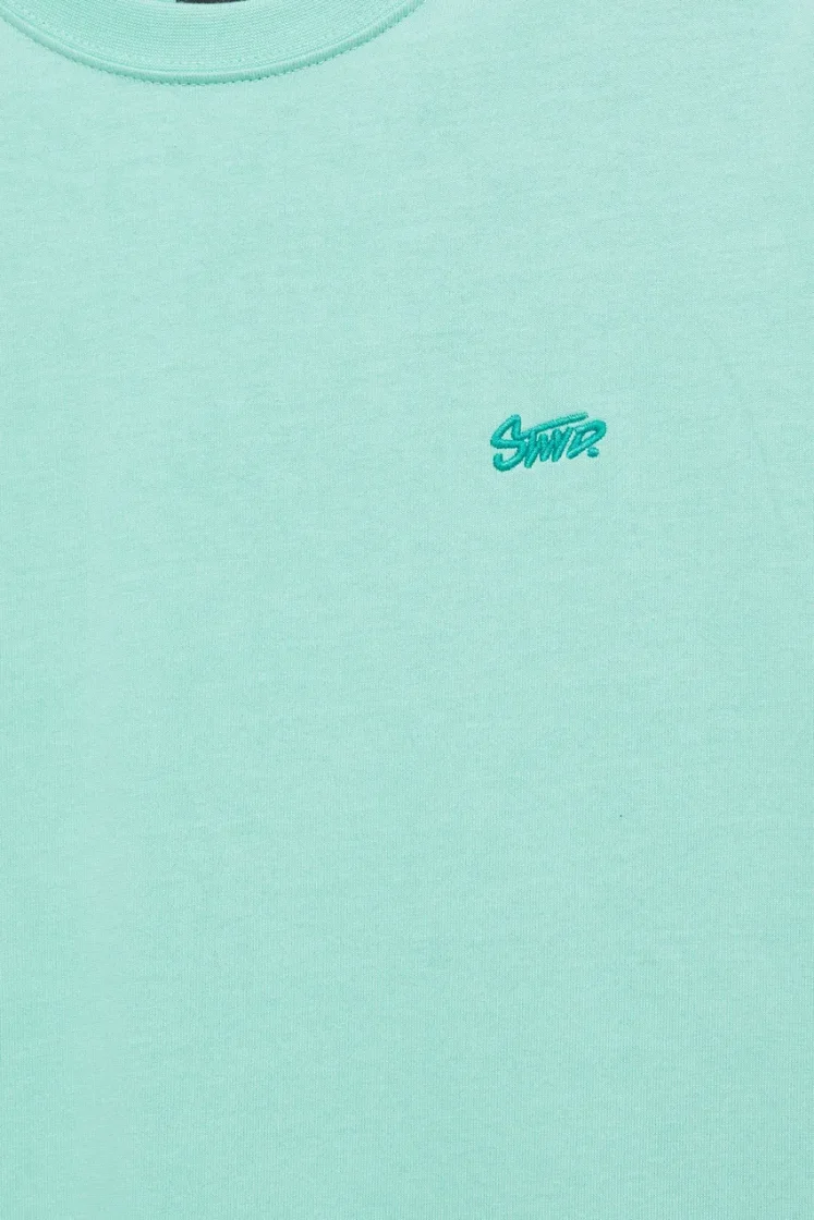 Pull&Bear Boxy STWD Logo Tee — Mint