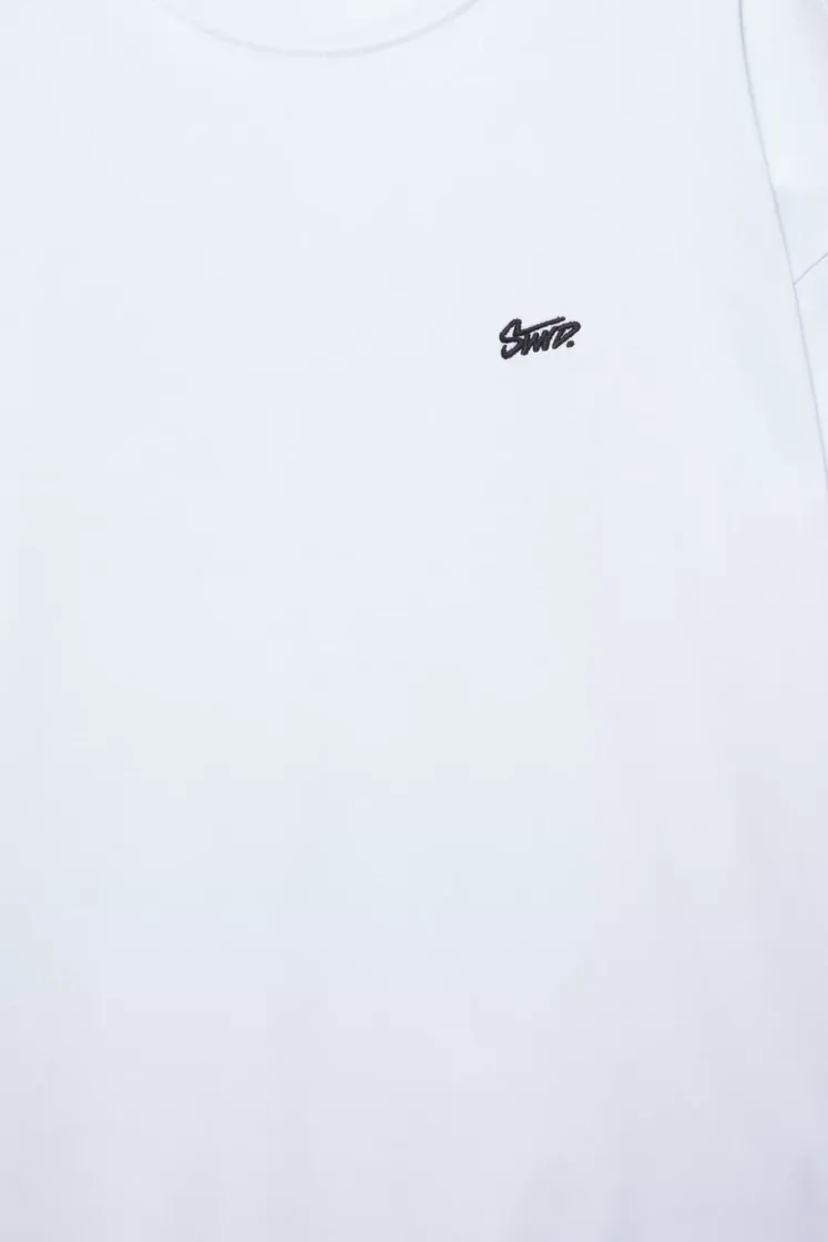 Pull&Bear Boxy STWD Logo Tee — White