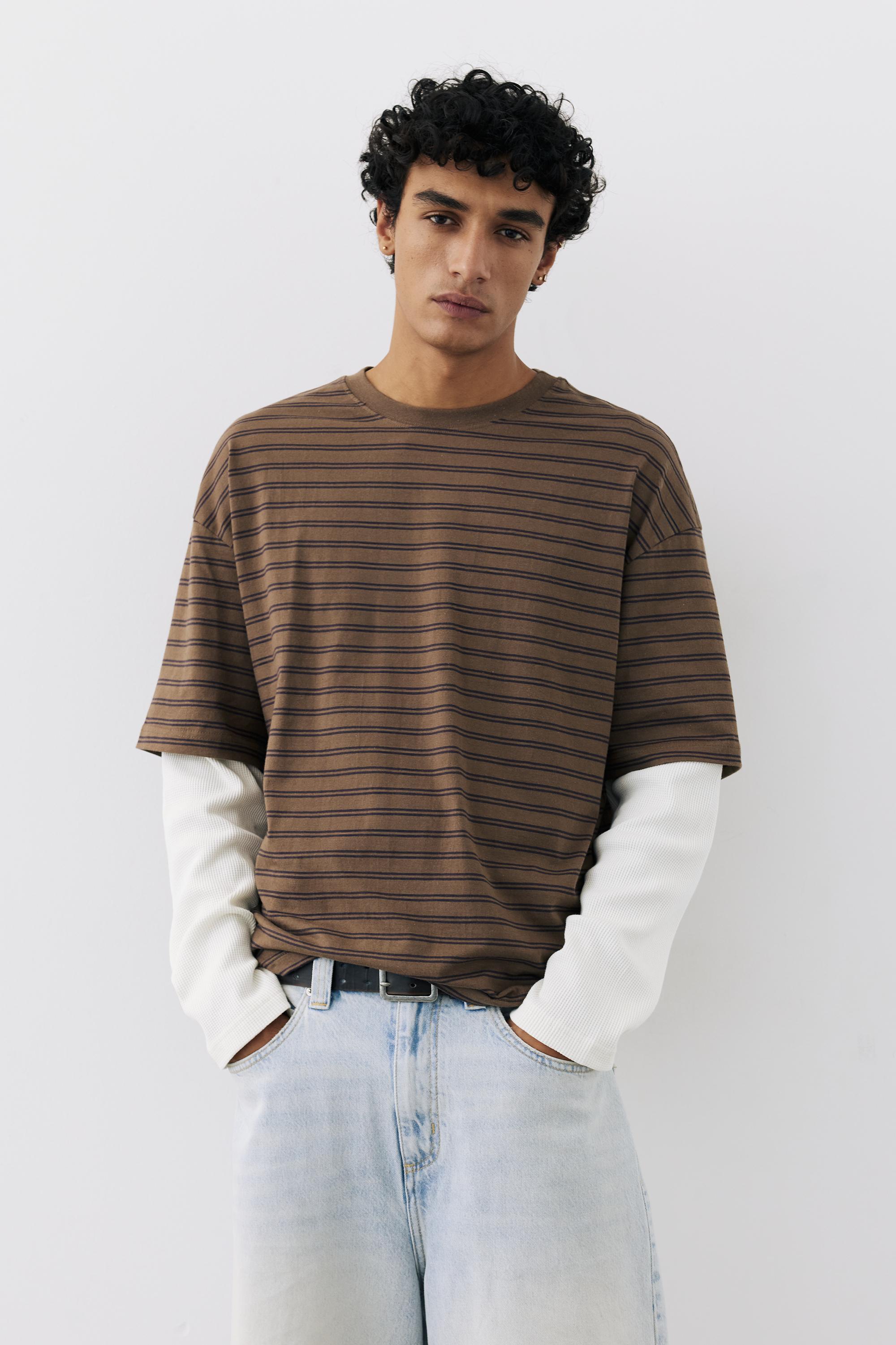 T-shirt double gaufré manches lo