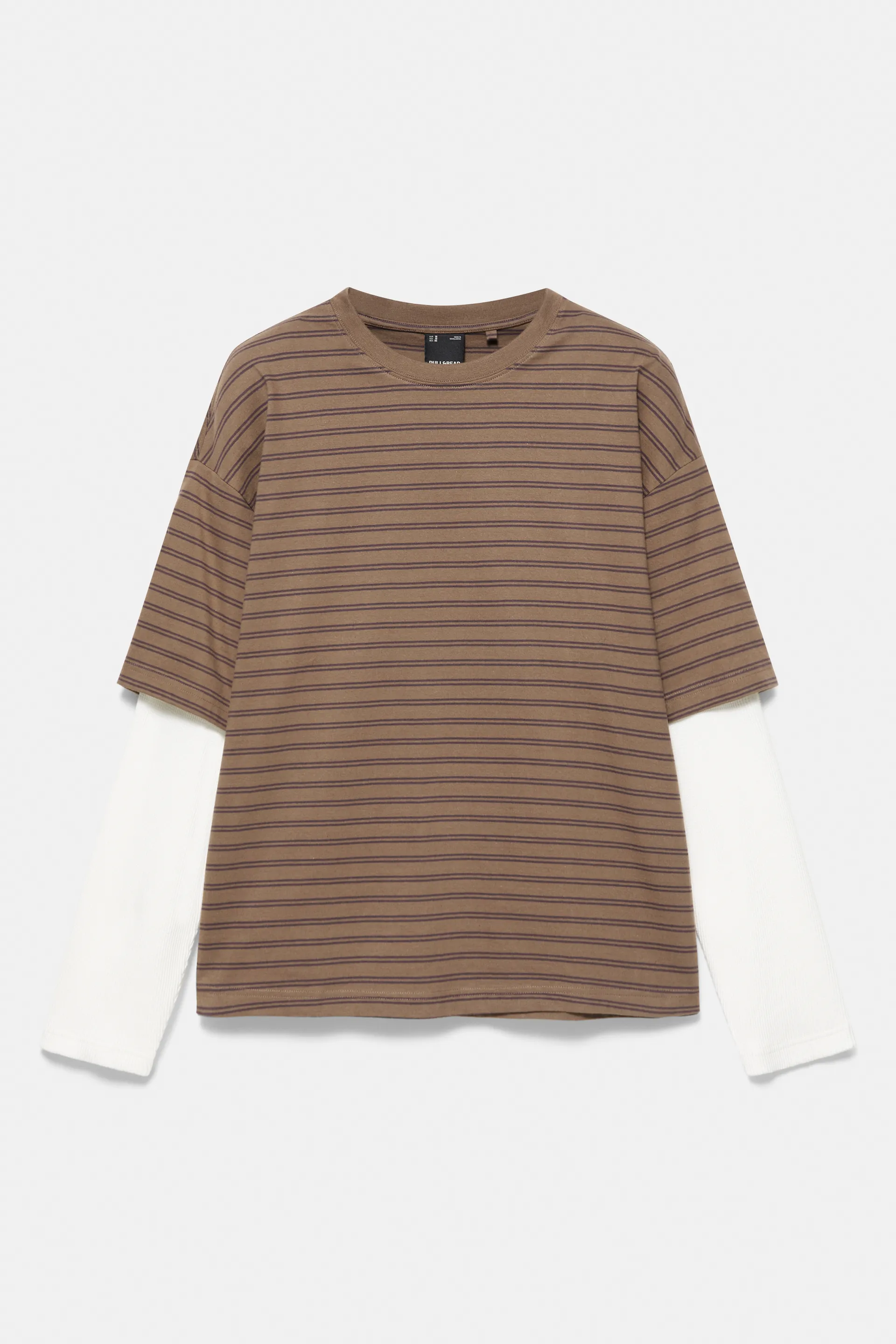 Pull&Bear Waffle Double Long Sleeve Tee — Rayures