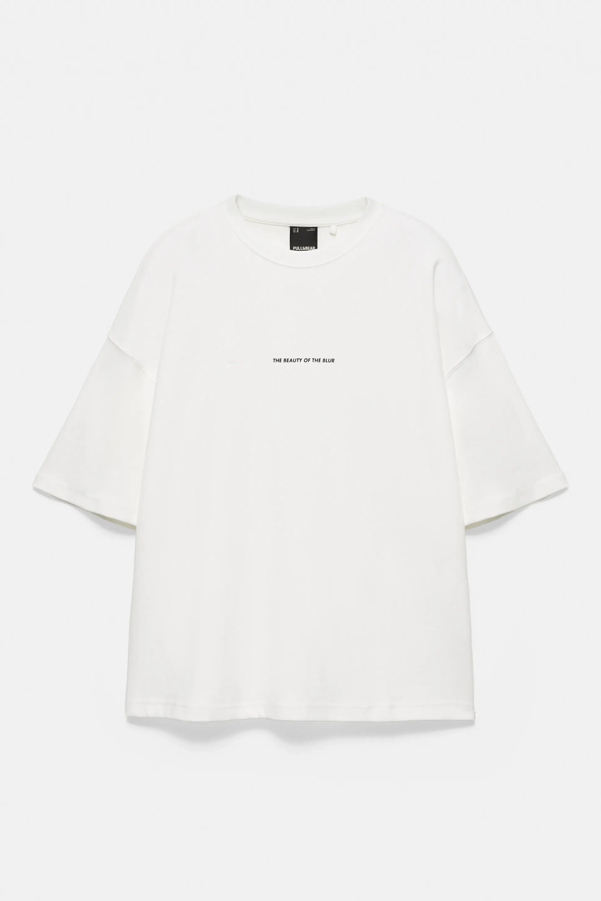Pull&Bear Interlock Photo Back Tee — Blanc cassé