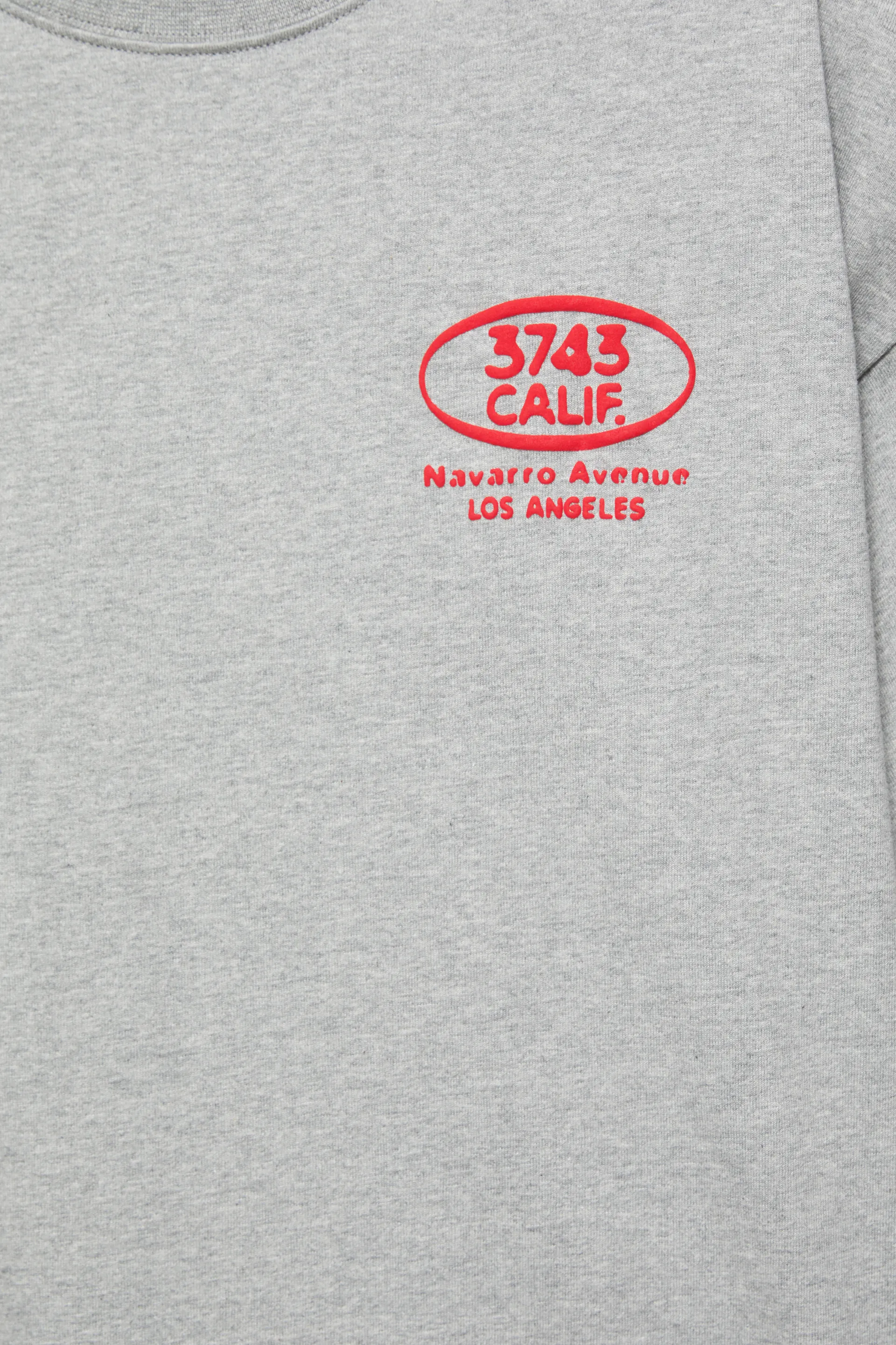Pull&Bear Relaxed Embroidered Tee — Gris vigoré