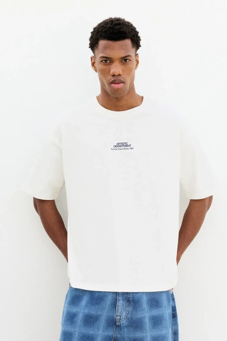 Pull&Bear Brooklyn Graphic Tee — White