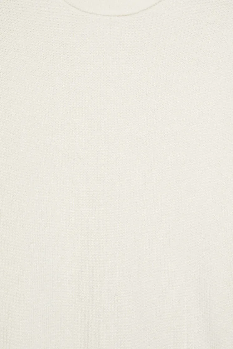 Pull&Bear Essential Cotton Crewneck Sweate — Ivory