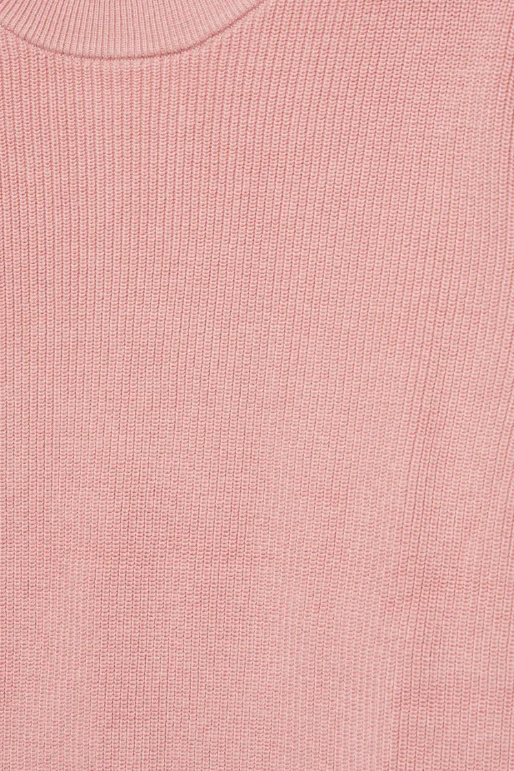 Pull&Bear Essential Cotton Crewneck Sweate — Rose