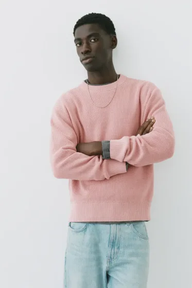 Pull Col Rond Essentiel en Coton