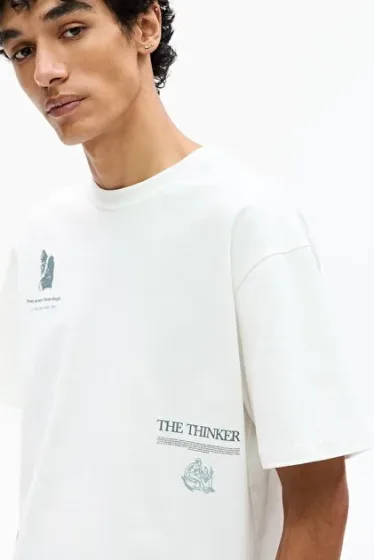 T-shirt Rodin Le Penseur Blanc