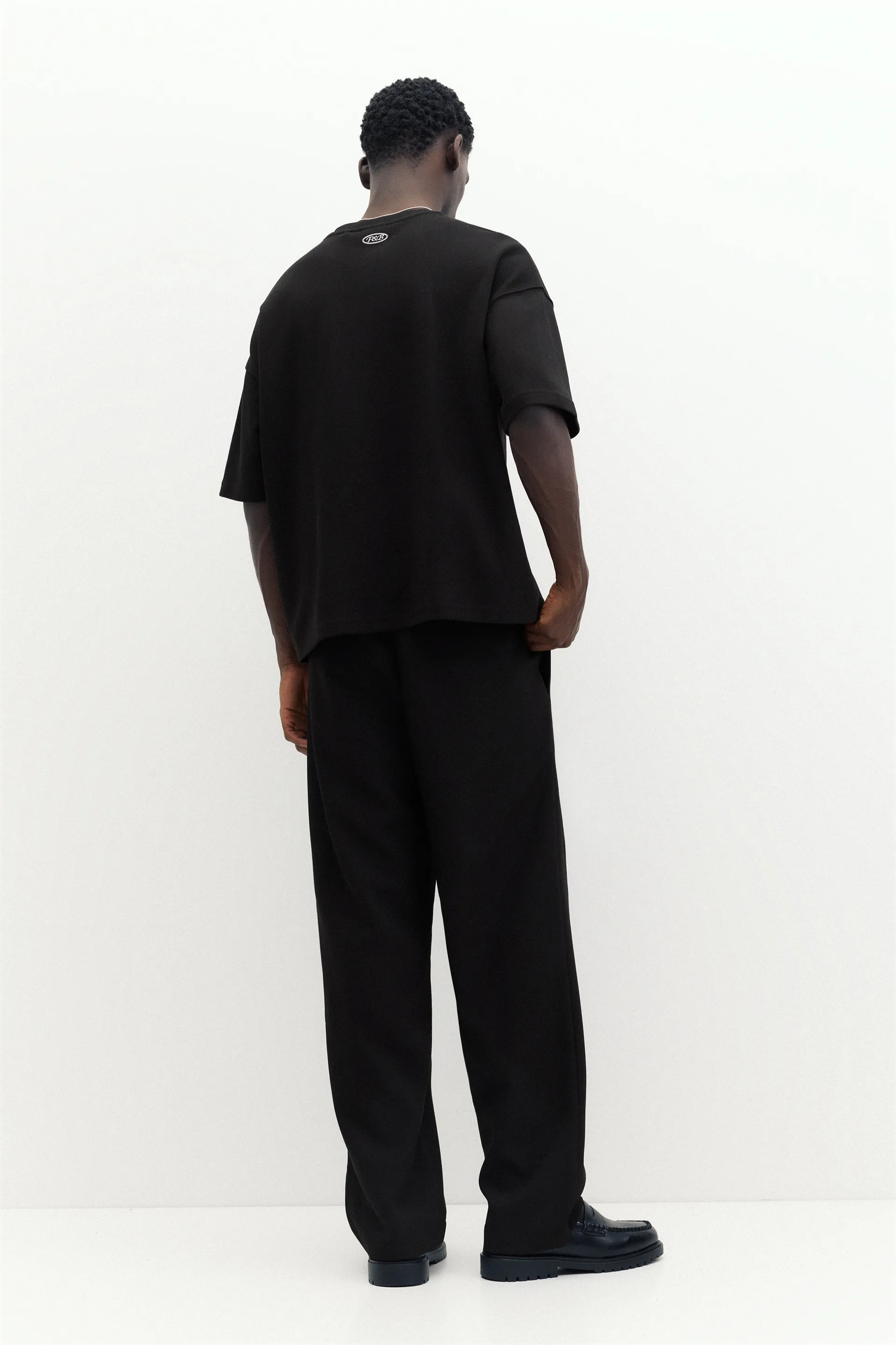 Pull&Bear Photo Print Short-Sleeve Sweat — Noir