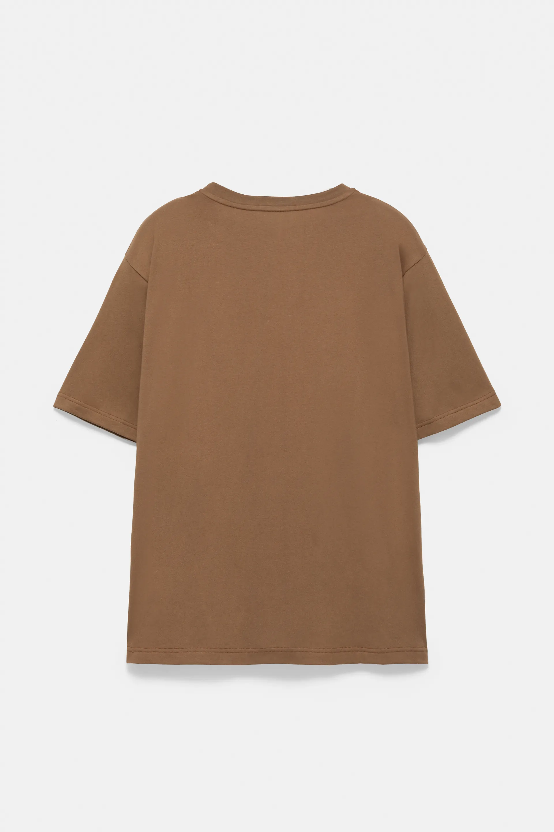 Pull&Bear Boxy Graphic Pocket Tee — Marron